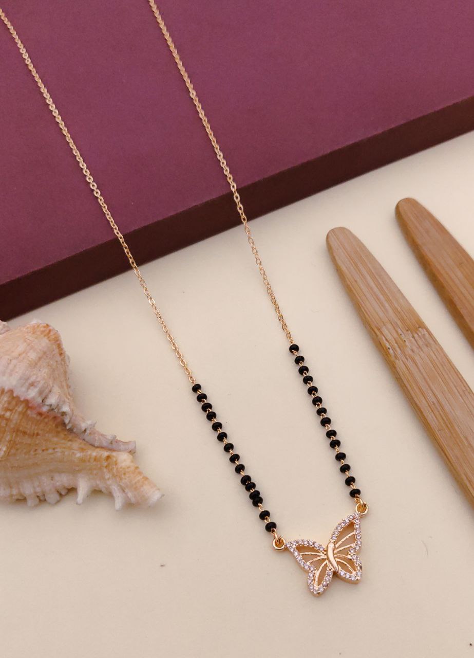 Diamond Butterfly Mangalsutra