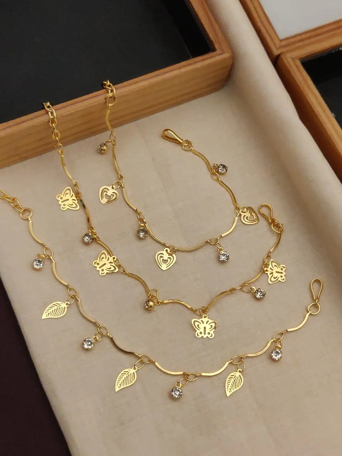 Golden Charm Delight Bracelet Trio Aureva