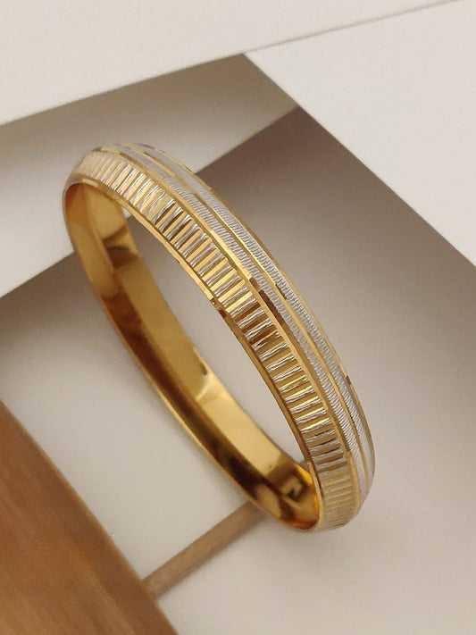 Regalia Dual-Tone Golden Kada for Men Aureva