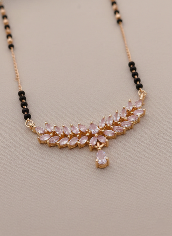 Pallavi Rose Gold Leaf Mangalsutra