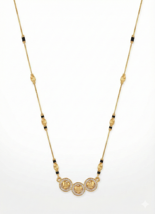 Heart Halo Diamond Mangalsutra