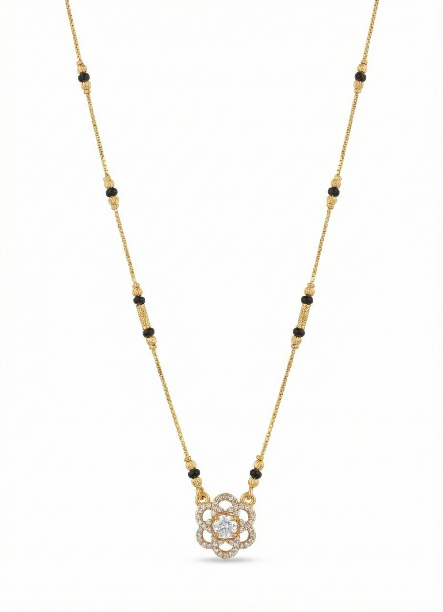 Mandala Solitaire Bloom Mangalsutra