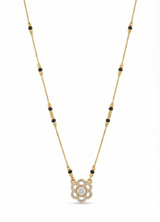 Mandala Solitaire Bloom Mangalsutra