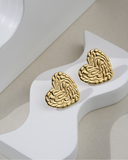 Woven Heart Earrings aureva