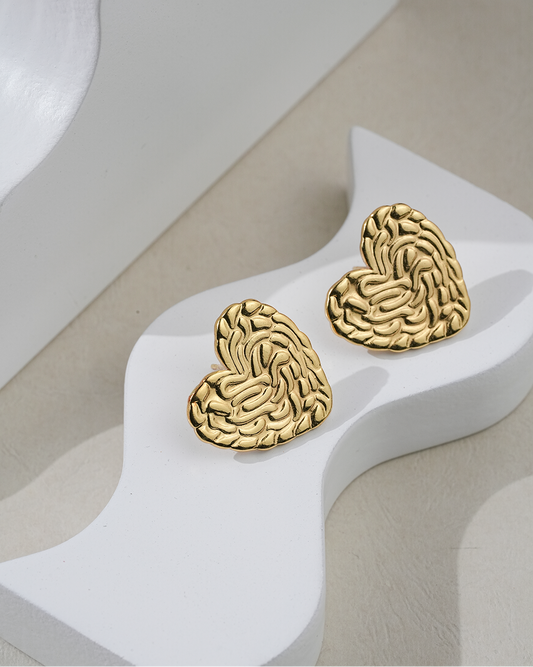 Woven Heart Earrings aureva
