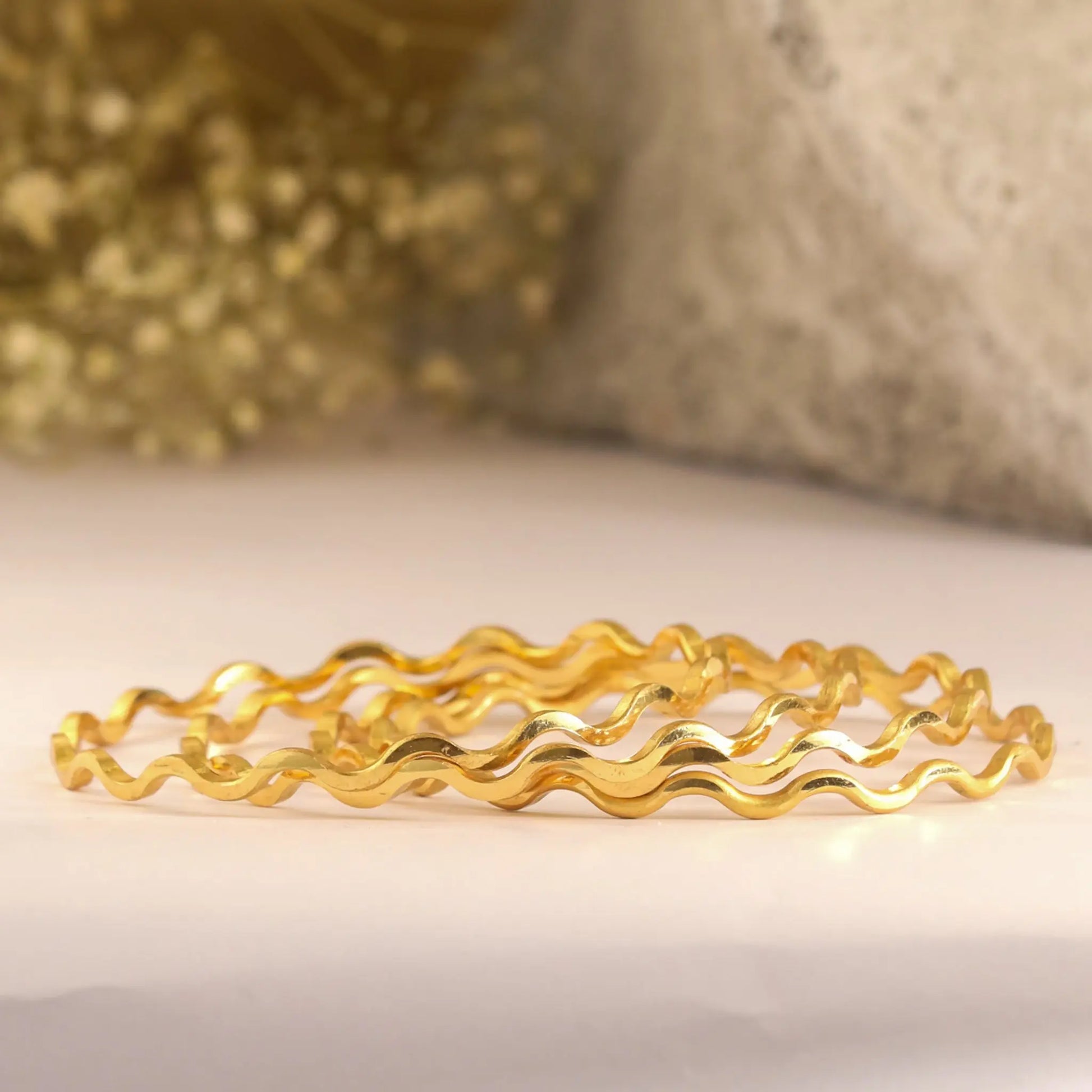 Nayra Golden Bangle Aureva